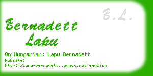 bernadett lapu business card